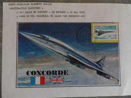 CARTE MAXIMUM CARD CONCORDE OSI LE BOURGET FRANCE - Concorde