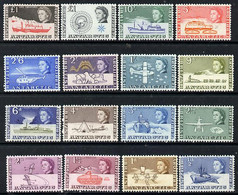 British Antarctic Territory 1963-69 First Definitive Set Complete - 16 Values Including Both �1 Values, U/m SG 1-15a - Unused Stamps