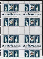 British Antarctic Territory 1978 Coronation (QEII, Bull & Penguin) Uncut Sheet Of 24 (8 Strips Of SG 86a) - Unused Stamps