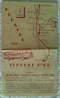 84 BOLLENE DEPLIANT PUBLICITAIRE 1956 Transport Autocar De Tourisme SNCF êches D'Or Les Flvers VALREAS MONTELIMAR - Bollene