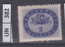 UNGHERIA       1946	Stemma 2 Mil Nuovo Ling - Unused Stamps