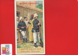 Chocolat Aiguebelle Cachet Avignon Chromo Didactique Infanterie Coloniale Colonialisme Armée Baionnette - Aiguebelle