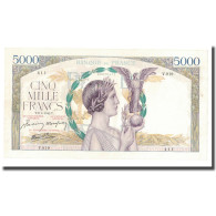 France, 5000 Francs, 1942, 1942-04-02, SUP+, Fayette:46.36, KM:97c - 5 000 F 1934-1944 ''Victoire''