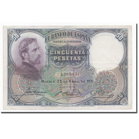 Billet, Espagne, 50 Pesetas, 1931, 1931-04-25, KM:82, TTB+ - 50 Pesetas