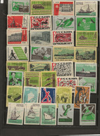 LOT DE 35 ETIQUETTES DE BOITES D'ALUMETTES -RUSSIE - 1950-60 -TB - Zündholzschachteletiketten