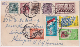 274-282 Auf Bedarfs FDC Gelaufen Von Springs To Murray Hill, Michigan, Zebra, Leopard, Löwe, Warzenschwein, Gnu - Storia Postale