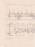 CHEMINS DE FER  PLAN WAGON A BALLAST PAR MERAUX ,VENTILATEUR PAR PIGNATELLI D'ARAGON,APPAREIL D'ACCROCHAGE  REF 71096 - Andere Pläne