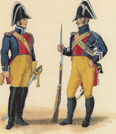1819 - Gendarmerie Royale Des Départements - Trompette (tenue De Ville) - Maréchal Des Logis à Pied - 20,7 X 27 Cm - Police & Gendarmerie