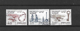 GROENLANDIA - 1984 - N. 136/38 - N. 139 - N. 140 - N. 141 - N. 142 USATI (CATALOGO UNIFICATO) - Otros & Sin Clasificación