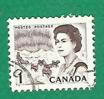 1967 N° 378 ATTELAGE DU GRAND NORD 1 C.  OBLITÉRÉ - Used Stamps