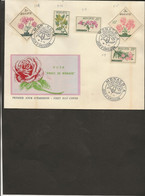 MONACO -LETTRE FDC -AFFRANCHIE FLEURS N° 514 A 517 + N° 519 - ANNEE 1959 - FDC