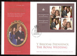 GREAT BRITAIN 2011 FDC PRINCE WILLIAM + CATHERINE MIDDLETON - 2011-2020 Ediciones Decimales