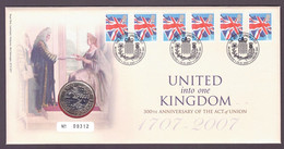 GREAT BRITAIN 2007 ACT OF UNION FDC - 2001-2010 Decimal Issues