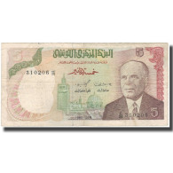 Billet, Tunisie, 5 Dinars, 1980, 1980-10-15, KM:75, TB - Tunisie