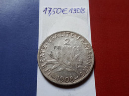 FRANCE 2 FRANCS 1908 ARGENT - 2 Francs