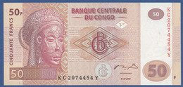 CONGO Democratic Republic - P.97a – 50 FRANCS 2007  UNC  Printer: Giesecke & Devrient, Germany - Repubblica Democratica Del Congo & Zaire