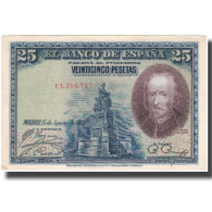 Billet, Espagne, 25 Pesetas, 1928, 1928-08-15, KM:74b, TTB - Otros & Sin Clasificación