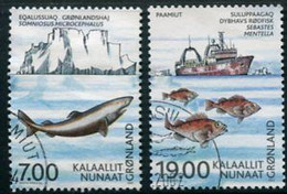 GREENLAND 2002 Marine Research Used.  Michel 387-88 - Used Stamps