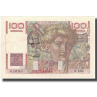 France, 100 Francs, Jeune Paysan, 1952, 1952-09-04, SUP+, Fayette:28.33, KM:128d - 100 F 1945-1954 ''Jeune Paysan''