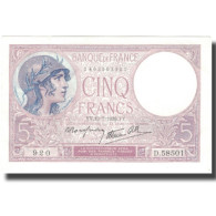 France, 5 Francs, Violet, 1939, 1939-07-13, SUP+, Fayette:4.1, KM:83 - 5 F 1917-1940 ''Violet''