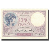 France, 5 Francs, Violet, 1933, 1933-05-26, SPL, Fayette:3.17, KM:72e - 5 F 1917-1940 ''Violet''