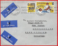 Aa2375 - TANGANIKA - POSTAL HISTORY - Airmail Cover To SWITZERLAND 1969 Medicine - Tanganyika (...-1932)