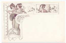 TYPE RAPHAEL KIRCHNER - ILLUSTRATEUR ILLUSTRATION FEMME ART NOUVEAU  La Lettre - COPIE Photo D'1 Carte Postale - Kirchner, Raphael