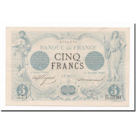 France, 5 Francs, Noir, TTB+, Fayette:01,23, KM:60 - ...-1889 Anciens Francs Circulés Au XIXème