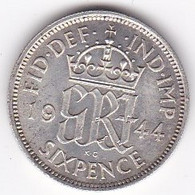 Grande Bretagne. 6 Pence 1944. George VI ,en Argent - H. 6 Pence