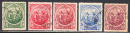 Barbados 1916-19 Cancelled, Sc# ,SG 182,183a,183b,185,188 - Barbados (...-1966)