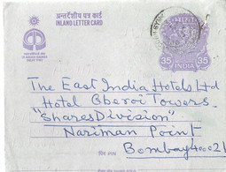 India Inland Lettercard Uit 1982 Gebruikt (1302) - Andere & Zonder Classificatie