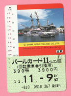 GIAPPONE Ticket Biglietto Barche Shima Spain Village Railway  Card 3.900 ¥ - Usato - Wereld