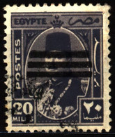 Egypt 1953 Mi 424 King Farouk With Overprint - Oblitérés