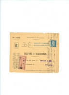 1930 Perfin CL ,YT N°181 Sur Devant De Valeur à Recouvrer De Bar Le Duc  Pour Montier En Der - 1921-1960: Modern Period