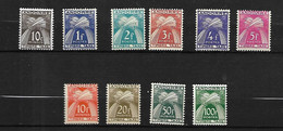 Andorre Timbres Taxe 1943 Cat Yt N °32  à 41 N** MNH - Andere & Zonder Classificatie