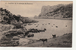 CPA13 // MARSEILLE Intérieur De La Calanque De SORMIOU N° 16-NON CIRCULEE - Südbezirke, Mazargues, Bonneveine, Pointe Rouge, Calanque-Felsen