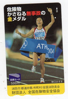 JAPON TELECARTE SPORT JEUX OLYMPIQUES ATHLTISME  ATHENES 2004 - Jeux Olympiques