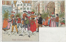 CPA ILLUSTRATEUR PAUL KAUFFMANN / COSTUMES D'ALSACE - Kauffmann, Paul