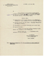 LETTRE ADMINISTRATION: Centre Havrais D'étude & D'action Fédéralistes, Le Havre , 20 Juin 1956. - Décrets & Lois