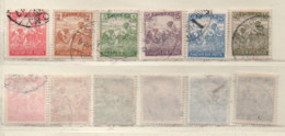 Ungarn 1916 MiNr.: 186; 190; 192; 195; 197; 199 Mäher Gestempelt, Hungary Reaper Used - Andere & Zonder Classificatie