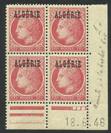 Algérie /Algéria 1945- French Postage Stamps Overprinted "ALGERIE" - # MNH # --Dated Corners 18.6 . 46 - Sonstige & Ohne Zuordnung