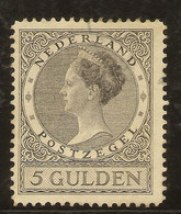 HOLANDA  YVERT 153* Mh 5 Gulden  Negro Grisáceo 1924/1927  NL053 - Nuevos