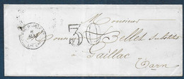 Cachet   Armée D' Orient - Bau Gal + Taxe 30 Sur Lettre  De Daoud Pacha - Army Postmarks (before 1900)