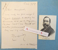 L.A.S Henry FOUQUIER écrivain Beau-père Georges Feydeau - Avenir National Collection Almanachs - Lettre Autographe - Schriftsteller
