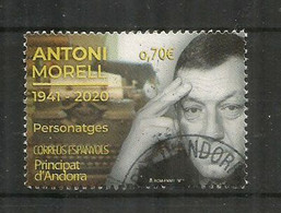 Antoni Morell Mora. Diplomate Et Ecrivain Andorran. ANDORRA ESP. 2021. Timbre Oblitéré, 1 ère Qualité - Gebraucht