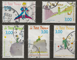 FRANCE: Obl., N° YT 3175 à 3179, Série "Le Petit Prince", Le 3176 Pli, Sinon TB - Gebruikt