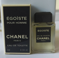 CHANEL Egoïste + Boite 4 Ml, Ancienne Version (rectangulaire) Parfait état  Old Version Flacon Plein Origine - Miniaturas Hombre (en Caja)