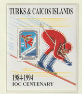 Turks & Caicos Islands 1994 IOC Centenary Souvenir Sheet MNH/** (H56) - Andere