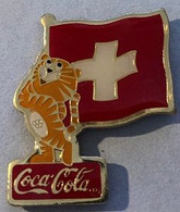 JEUY OLYMPIQUES - OLYMPICS GAMES - SEOUL 1988 - COCA COLA - MASCOTTE - DRAPEAU SUISSE - SWISS FLAG -             (ROSE) - Jeux Olympiques