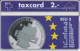 TARJETA DE SUIZA CON UNA MONEDA ECU DE ALEMANIA (COIN) MONEDA - Briefmarken & Münzen